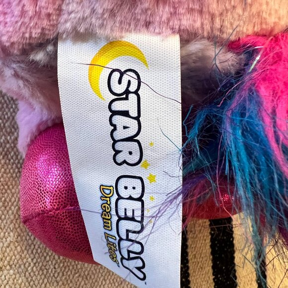 Star Belly Dream Lites Shimmering Rainbow Unicorn Stuffed Plush Night Light Up - Picture 3 of 3